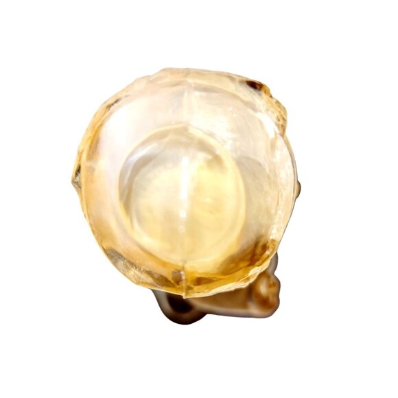 Vintage Boyd Art Glass Chuckles Clown Figurine Pink Slag Glass 3.75" UV Glow - Picture 6 of 9